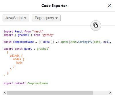 Code Exporter